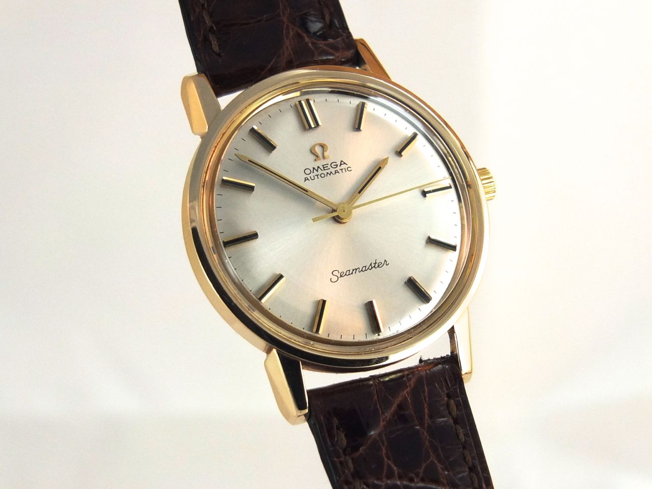 vintage gold omega automatic watch