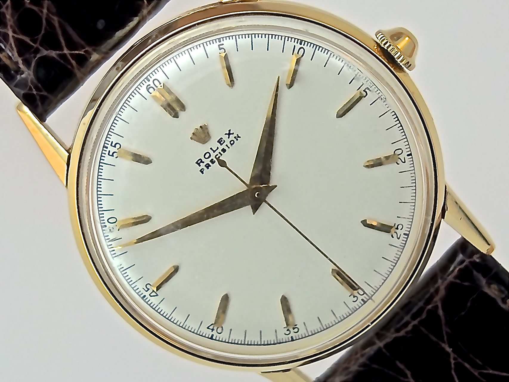 rolex precision 18k gold