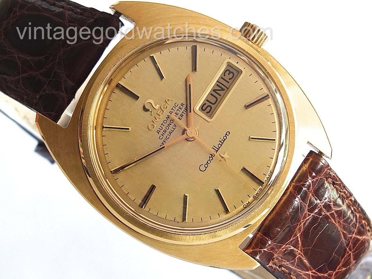 18k omega constellation watch