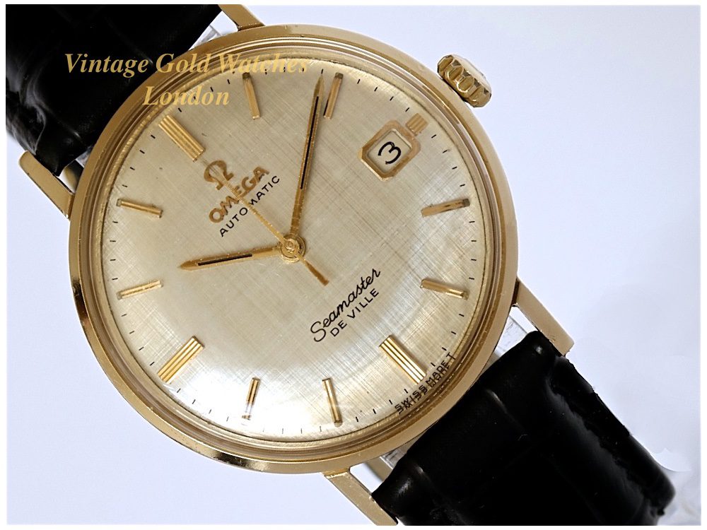 omega seamaster deville automatic 18k gold