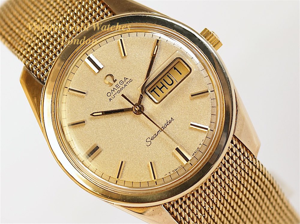 omega gold watch 1970