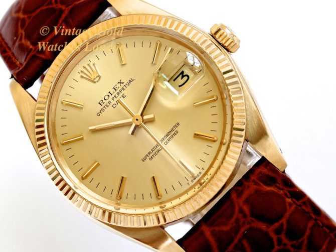 Rolex Oyster Perpetual 18K 1977 Vintage Gold Watches