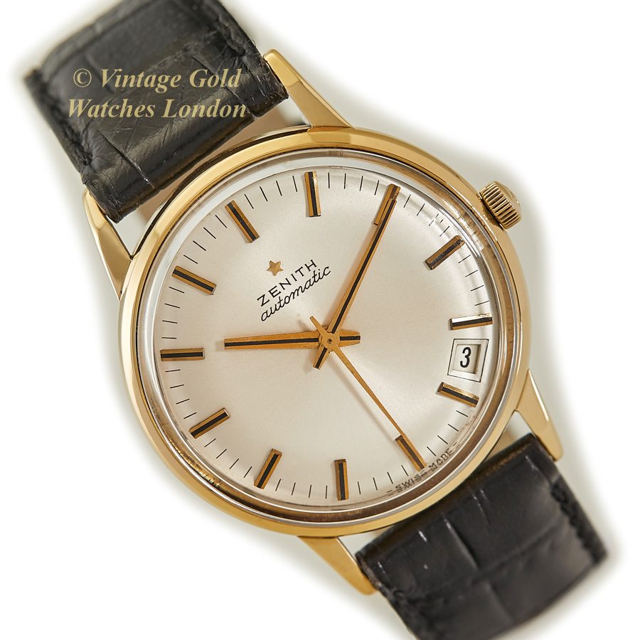 Zenith gold top watch
