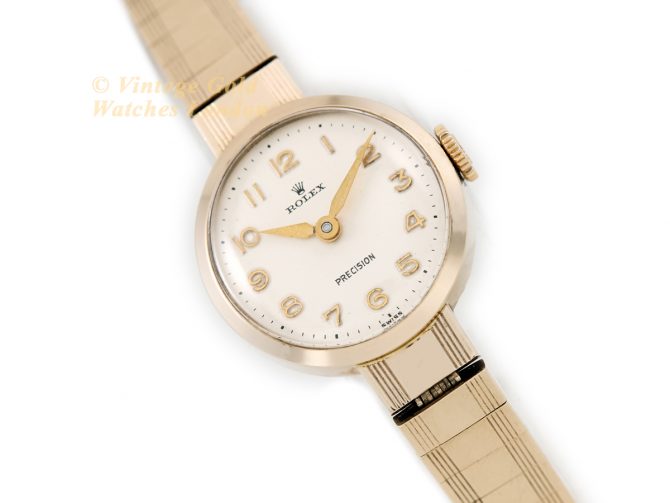 R648 Rolex Ladies 1960 Integrated Bracelet 9ct Gold 4 a WM Vintage Gold Watch