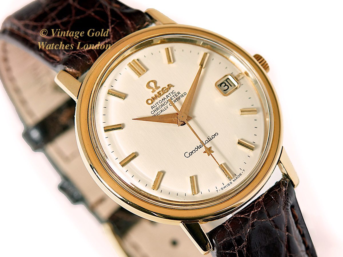 omega automatic chronometer officially certified constellation gold