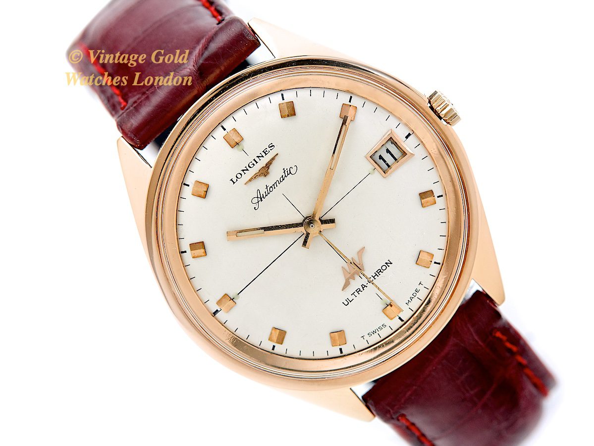 Longines Ultra Chron Cal.431 Automatic 18ct Pink Gold 1968 Vintage Gold Watches