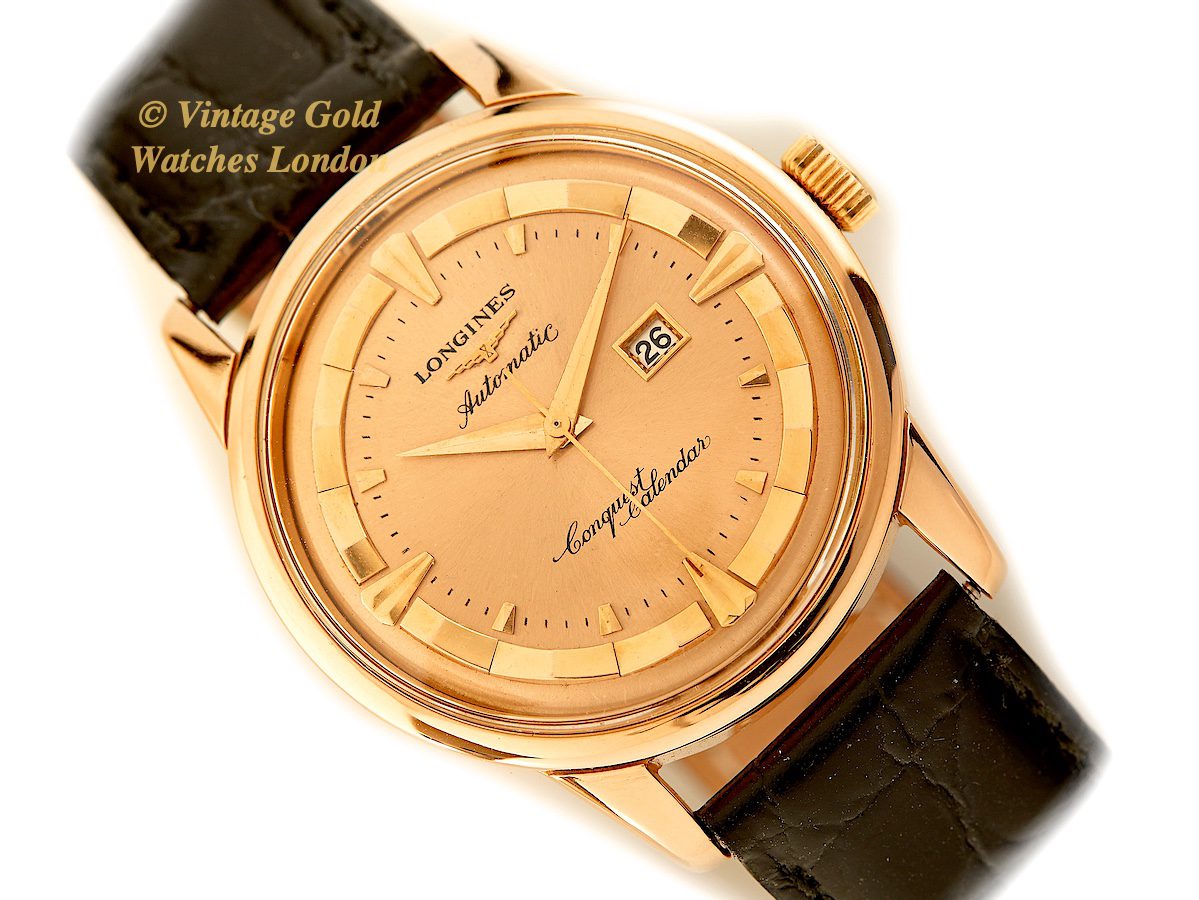Longines Conquest Calendar Cal.19 ASD Automatic 18ct Pink Gold 1957