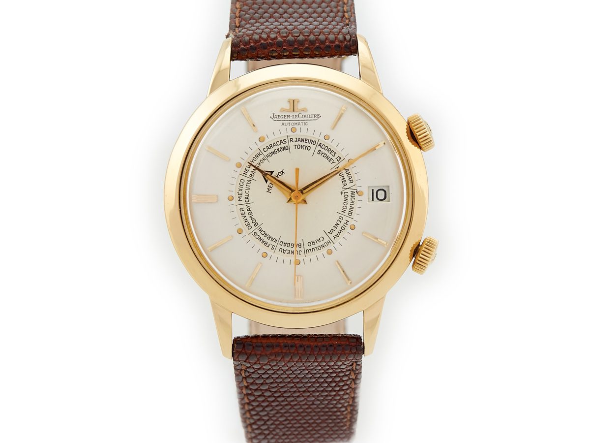 Jaeger LeCoultre Cal.825 Memovox World Timer Automatic 18ct 1964 Vintage Gold Watches
