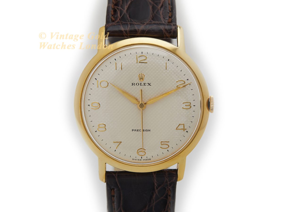 Rolex Precision 18ct Honeycomb Dial, 1956 Oversize 36.5mm