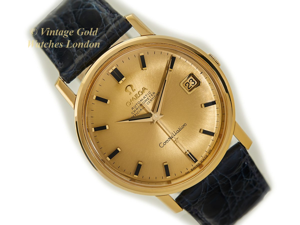 omega automatic chronometer constellation gold