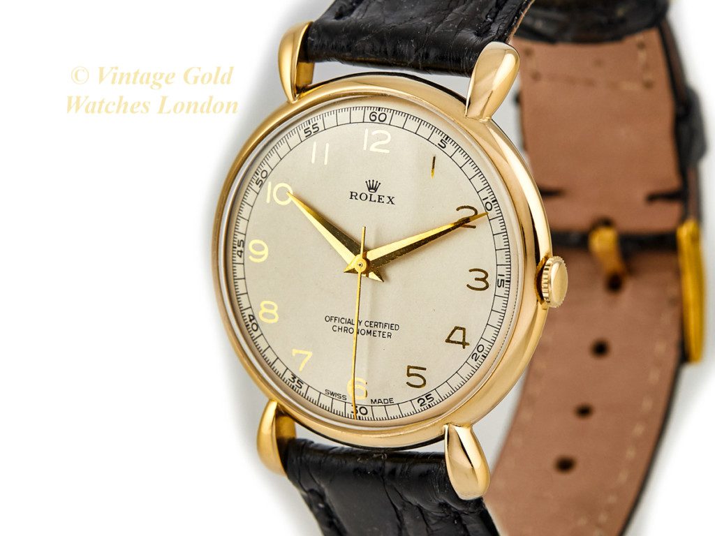 Rolex Precision Chronometer 18ct 1947 34mm | Vintage Gold Watches