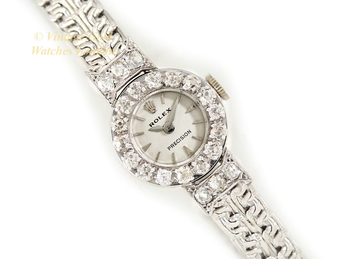 vintage rolex women's diamond watch