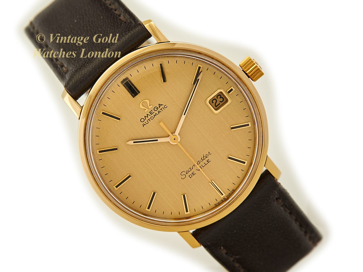 omega vintage gold watch