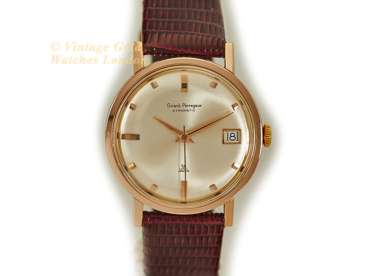 Girard-Perregaux Gyromatic 39 Jewels 18ct Pink Gold, 1965 | Vintage ...