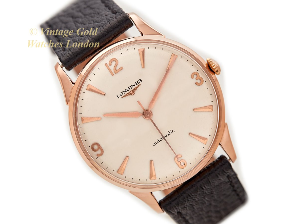 Longines Cal.380 Automatic 18ct Pink Gold 1959 Oversize