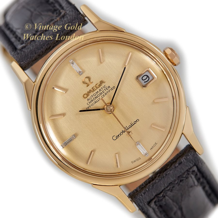 omega constellation gold vintage
