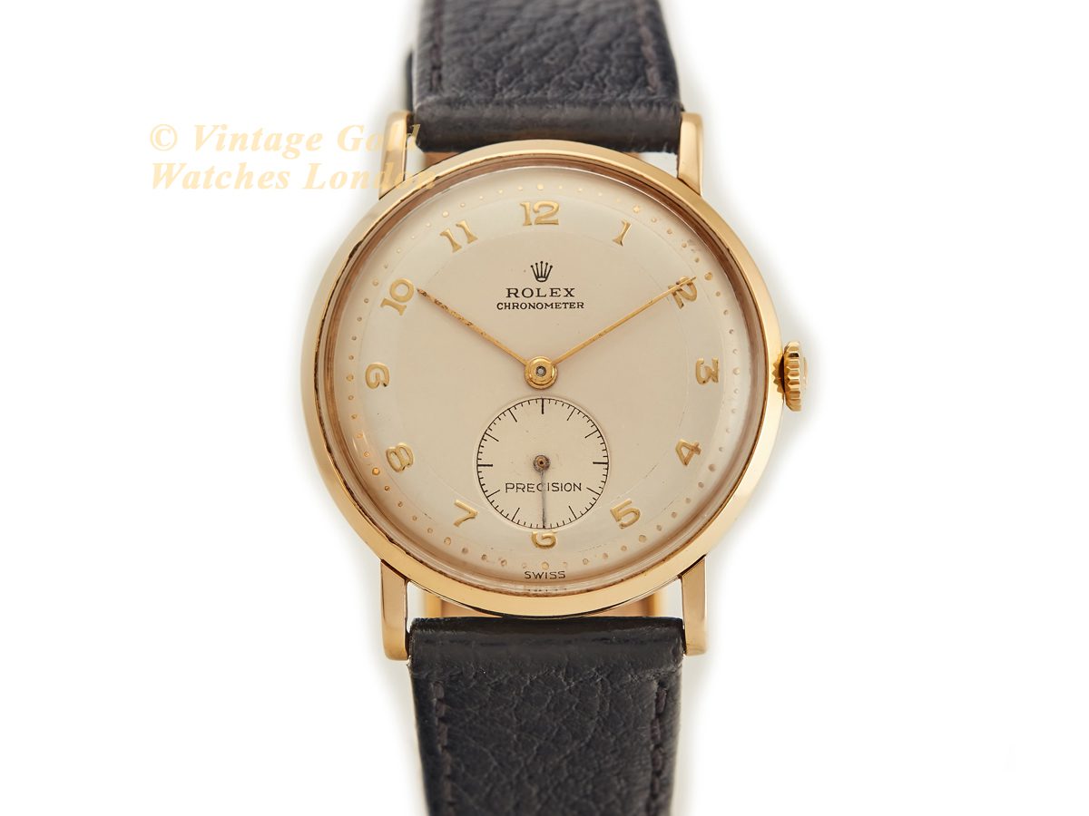 Rolex Precision Chronometer 18ct 1950 | Vintage Gold Watches