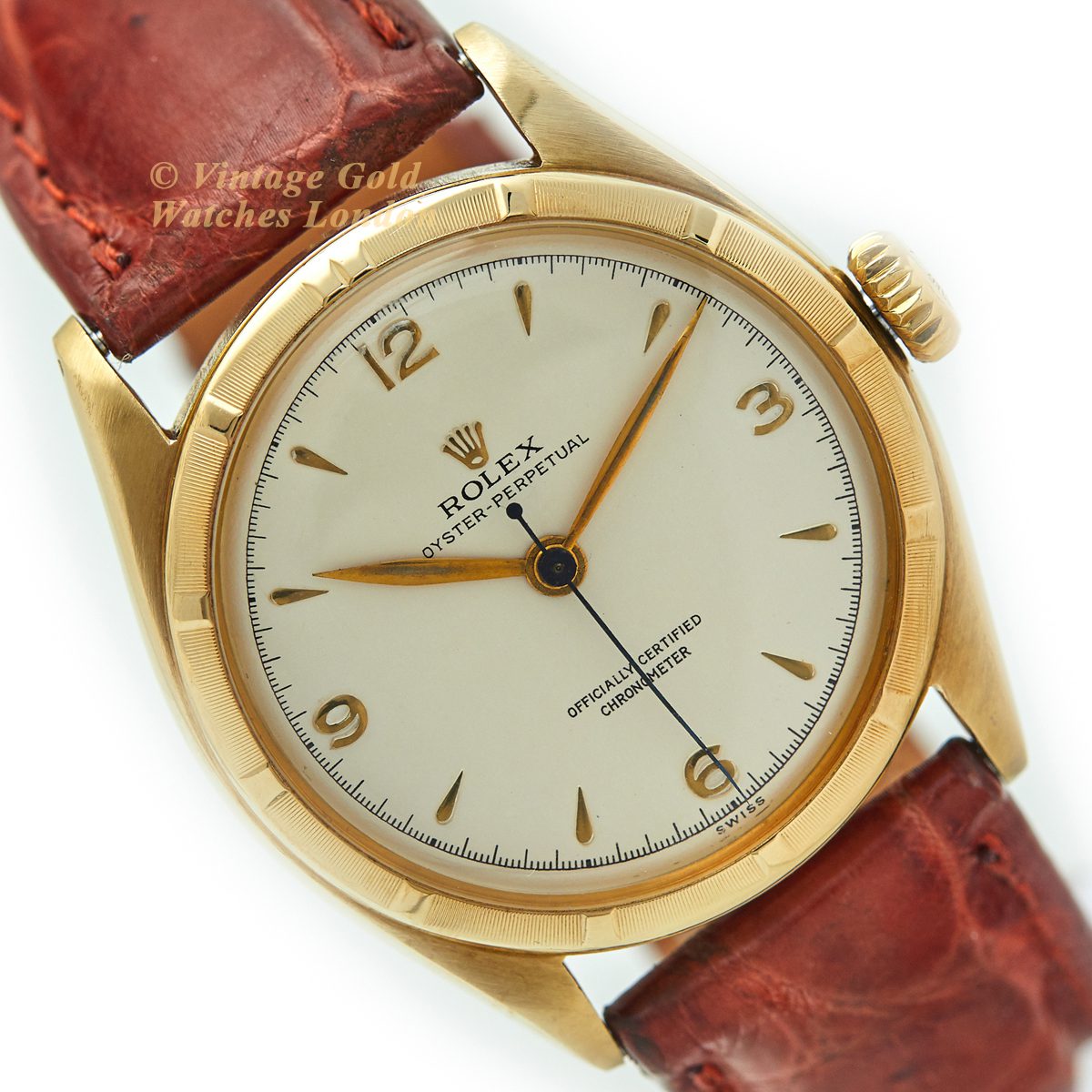 Rolex Oyster Perpetual, Bubbleback, Thunderbird, 14ct, 1956 