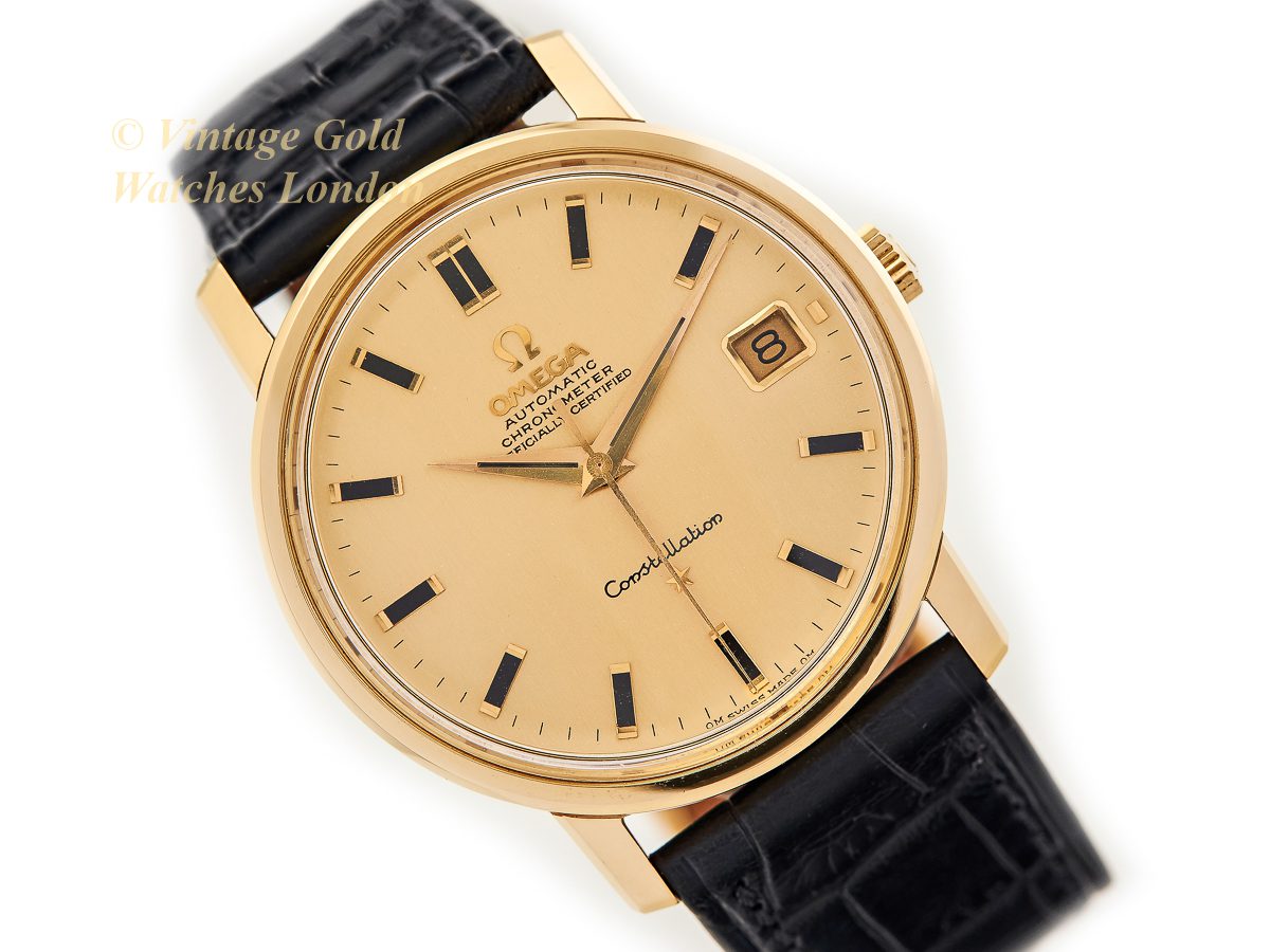 omega constellation 18ct gold watch