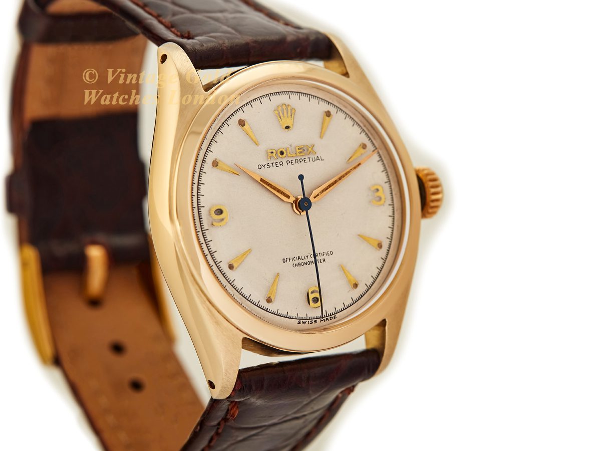 Rolex Oyster Perpetual Bubbleback Ref. 6084 14ct 1952 - ‘Explorer’ Dial ...