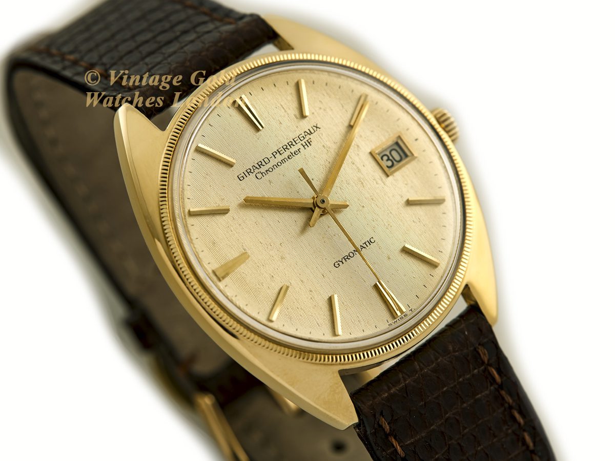 Girard-Perregaux Chronometer HF Gyromatic 18ct 1969 | Vintage Gold Watches