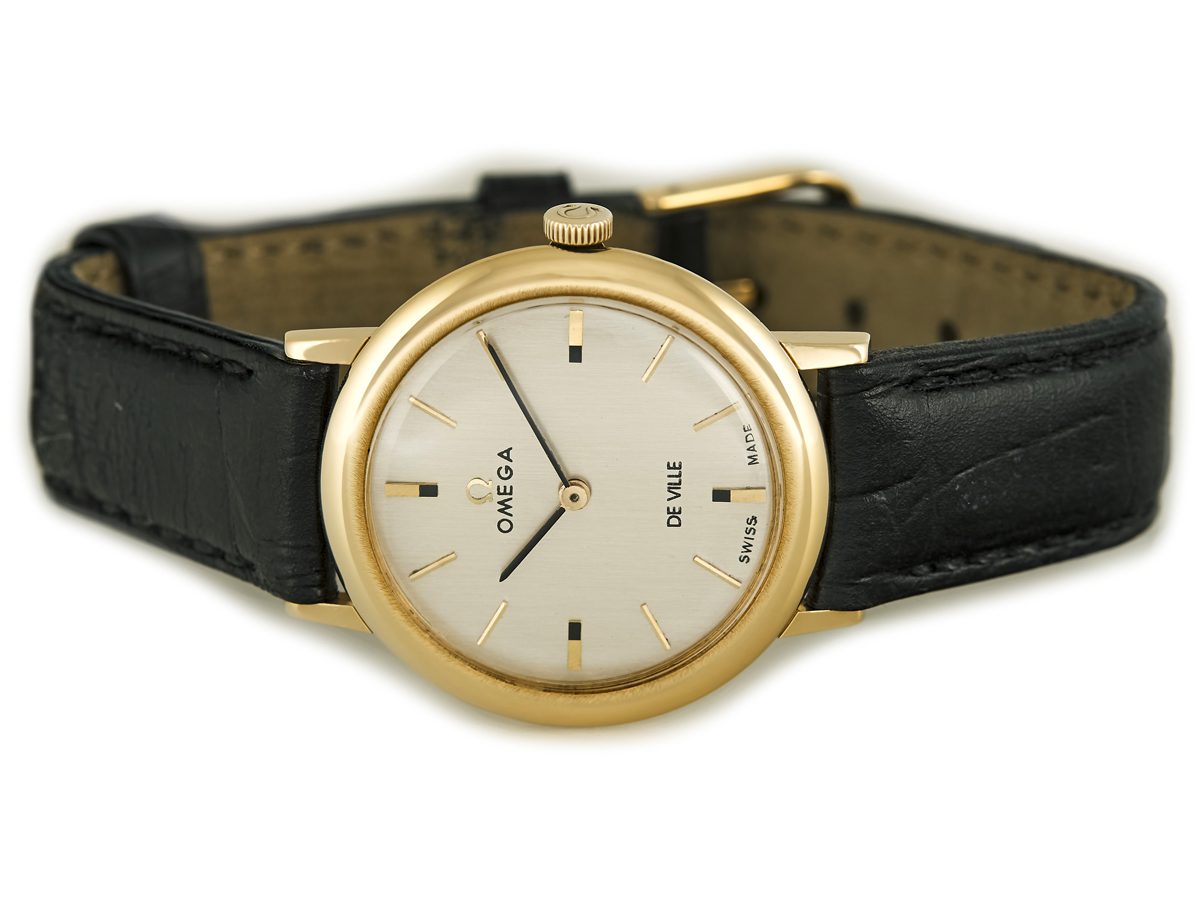 Omega deville 18ct gold ladies watch discount