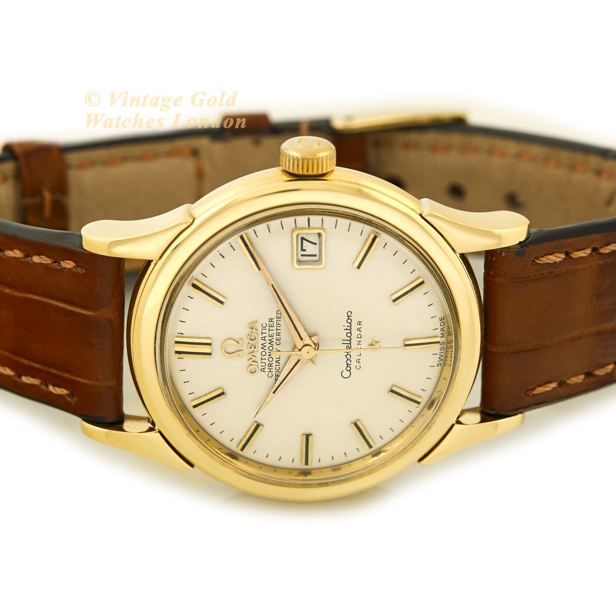 Omega Constellation Calendar Cal.504 18ct 1959 Vintage Gold Watches