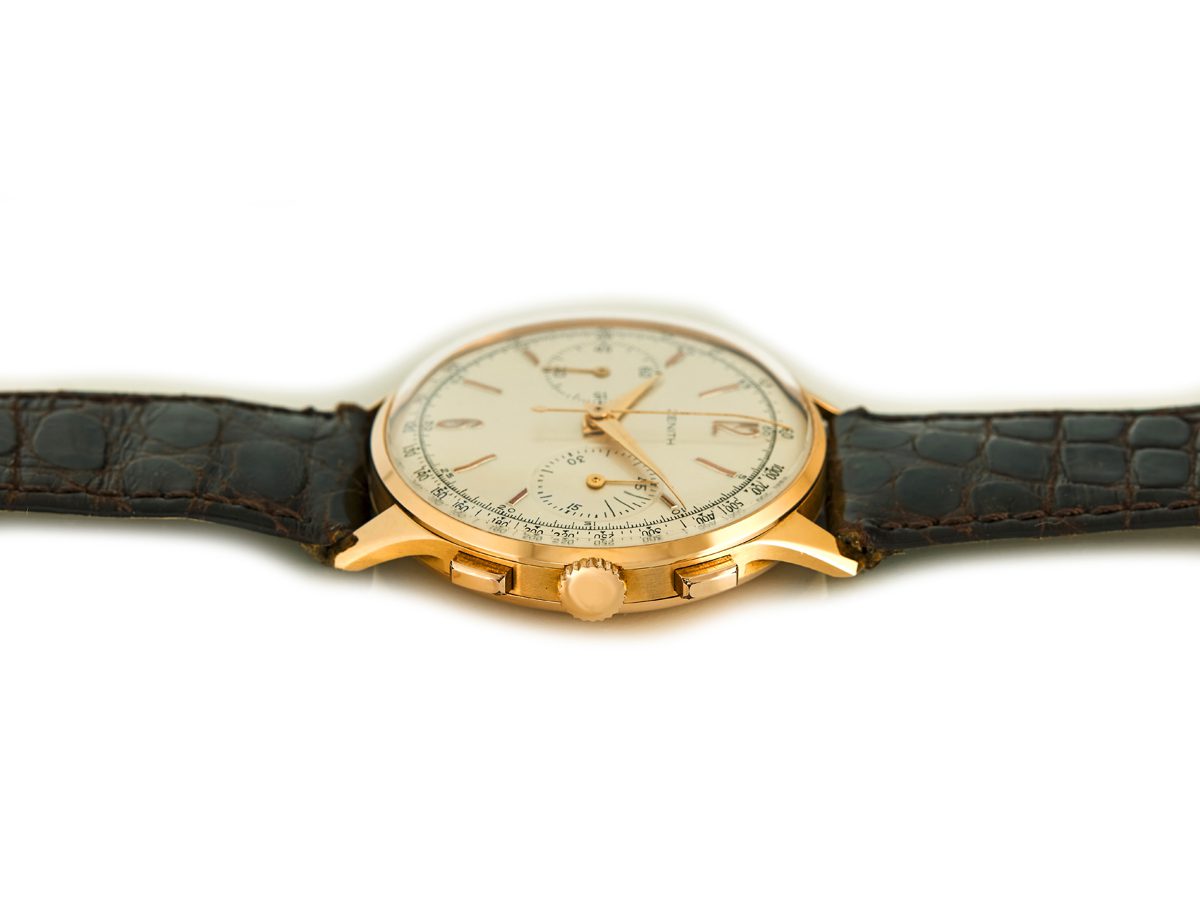 Zenith Chronograph Cal.156D 18ct Pink Gold c1956 | Vintage