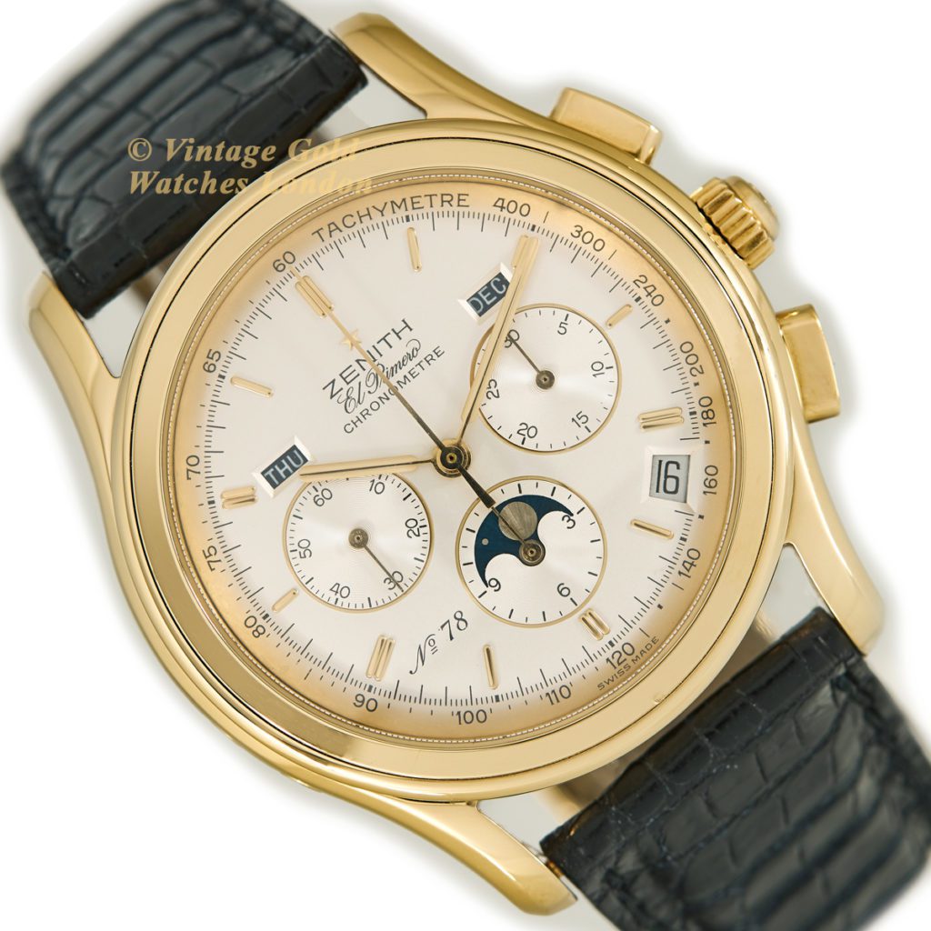 Zenith El Primero Triple Calendar Moonphase Chronograph 18ct 1992