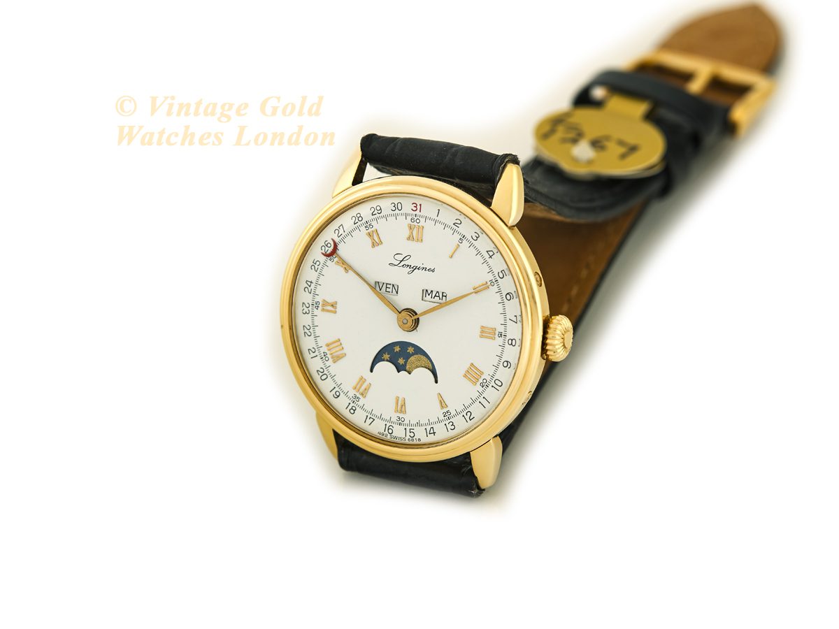 Longines Phase De Lune Cal.895 18ct 1989 | Vintage Gold Watches