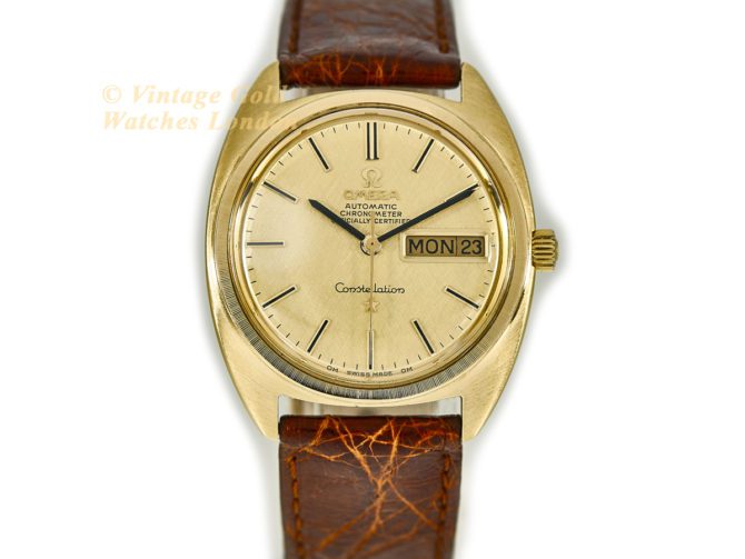 Omega Constellation 18ct Tonneau Cal.751 1970 | Vintage Gold Watches