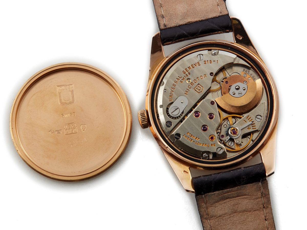 Universal Geneve Cal.215 1 18ct Pink Gold 1961 Vintage Gold Watches