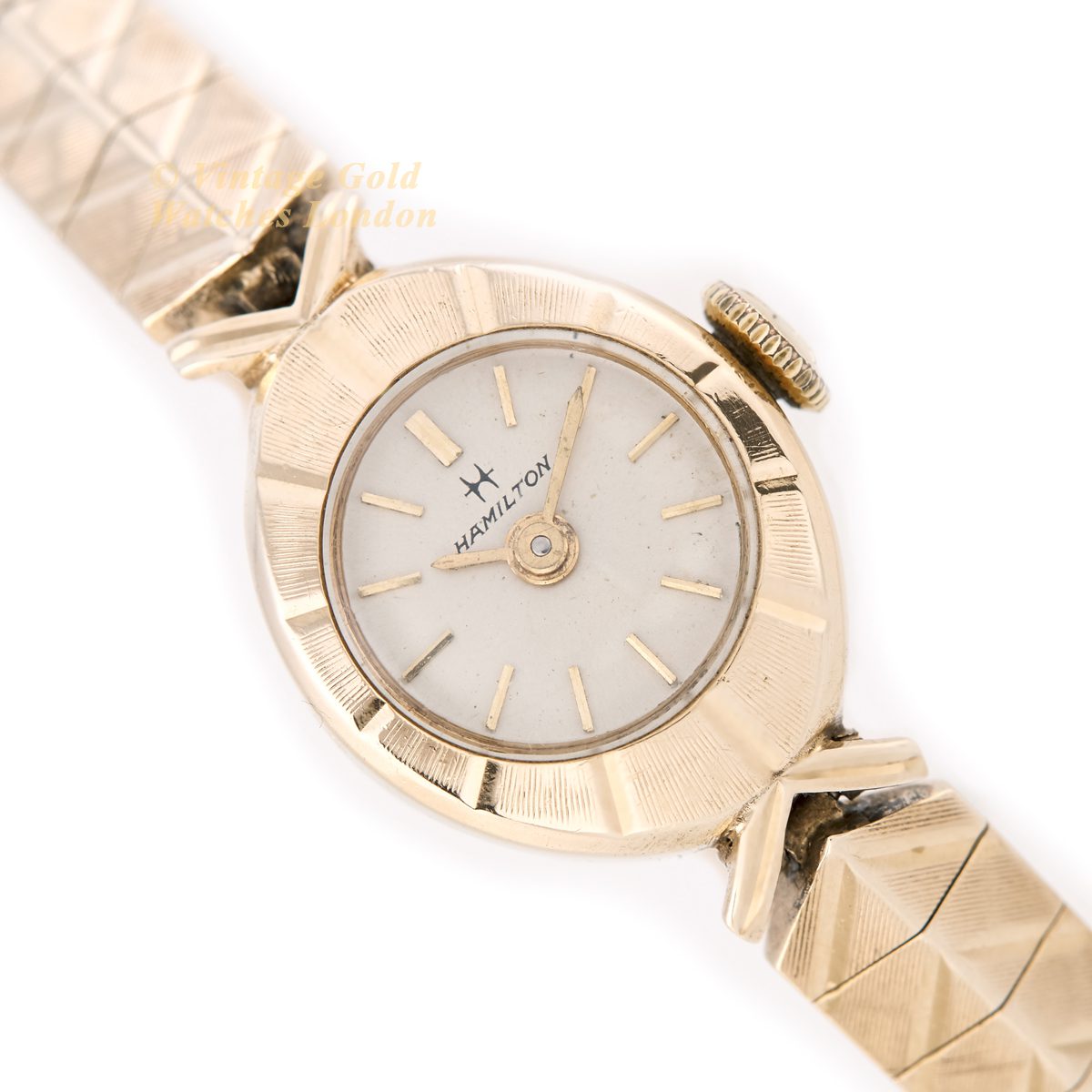 Ladies Hamilton Cocktail Cal.14 9ct 1966 Vintage Gold Watches