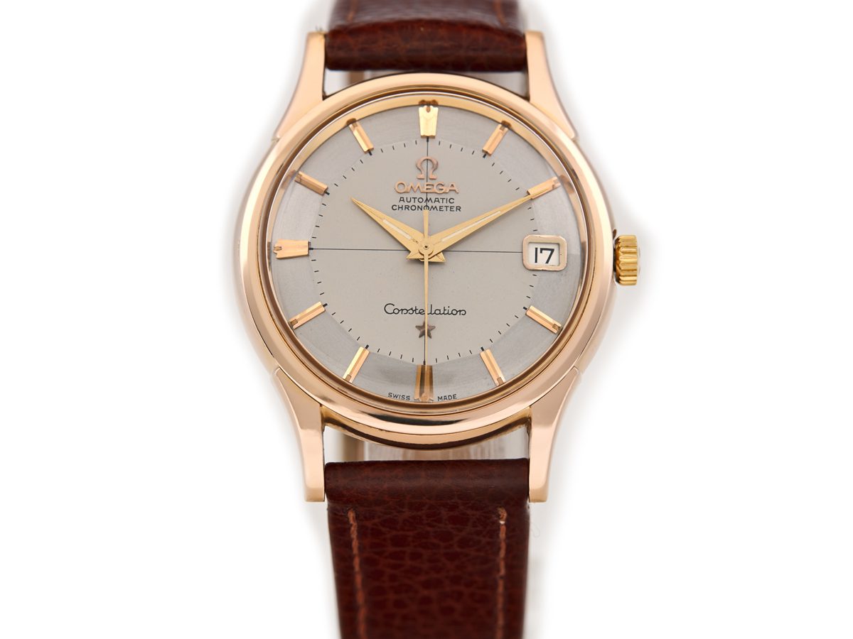 Omega Constellation Pie Pan Model Ref.14393 4 18ct Pink Gold 1961 Vintage Gold Watches
