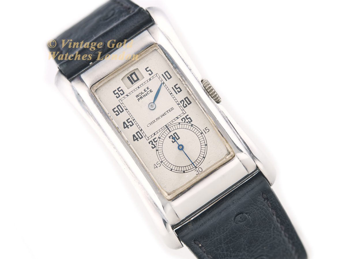 Rolex Prince Jump Hour Chronometer 925 Sterling Silver 1930