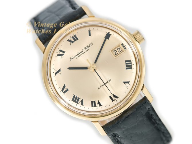 IWC Date Cal.8541 Automatic 18ct 1963 Vintage Gold Watches