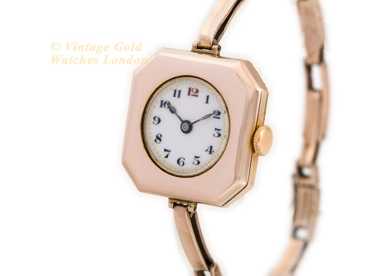Ladies Rolex 9ct Pink Gold 1916 Vintage Gold Watches