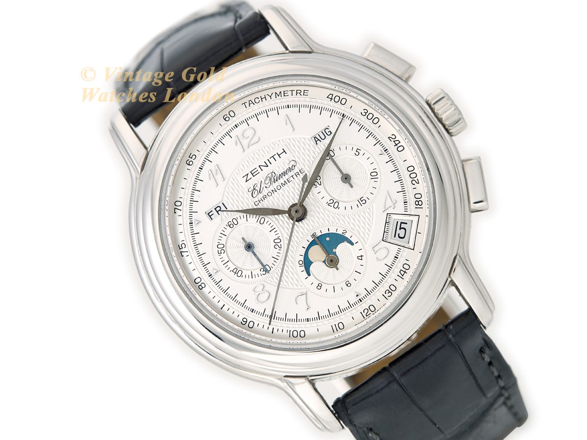 Zenith El Primero Triple Calendar Moonphase Platinum 2002