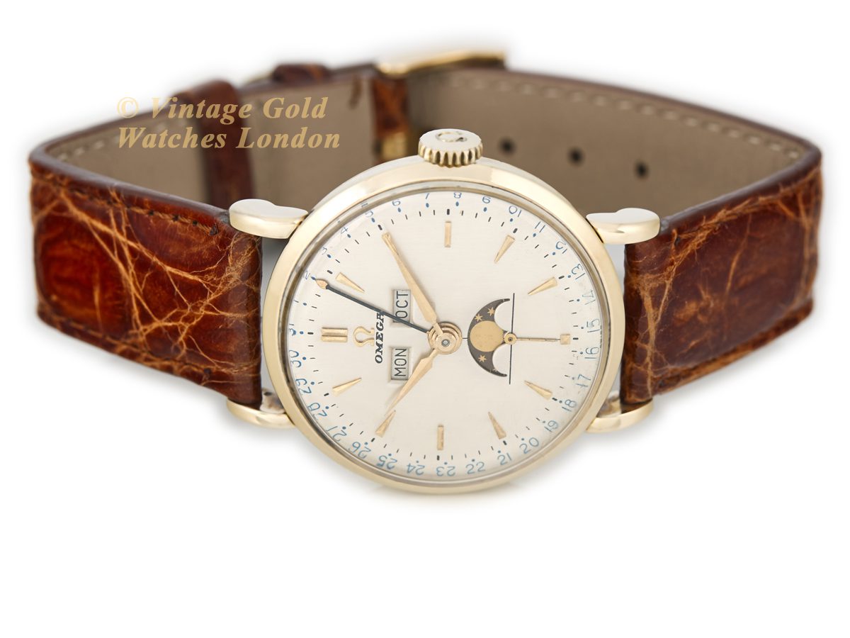 Omega triple calendar moonphase gold online