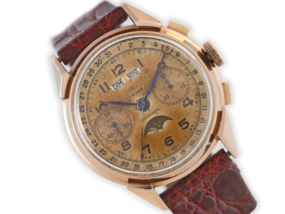Moon phase top chronograph watch