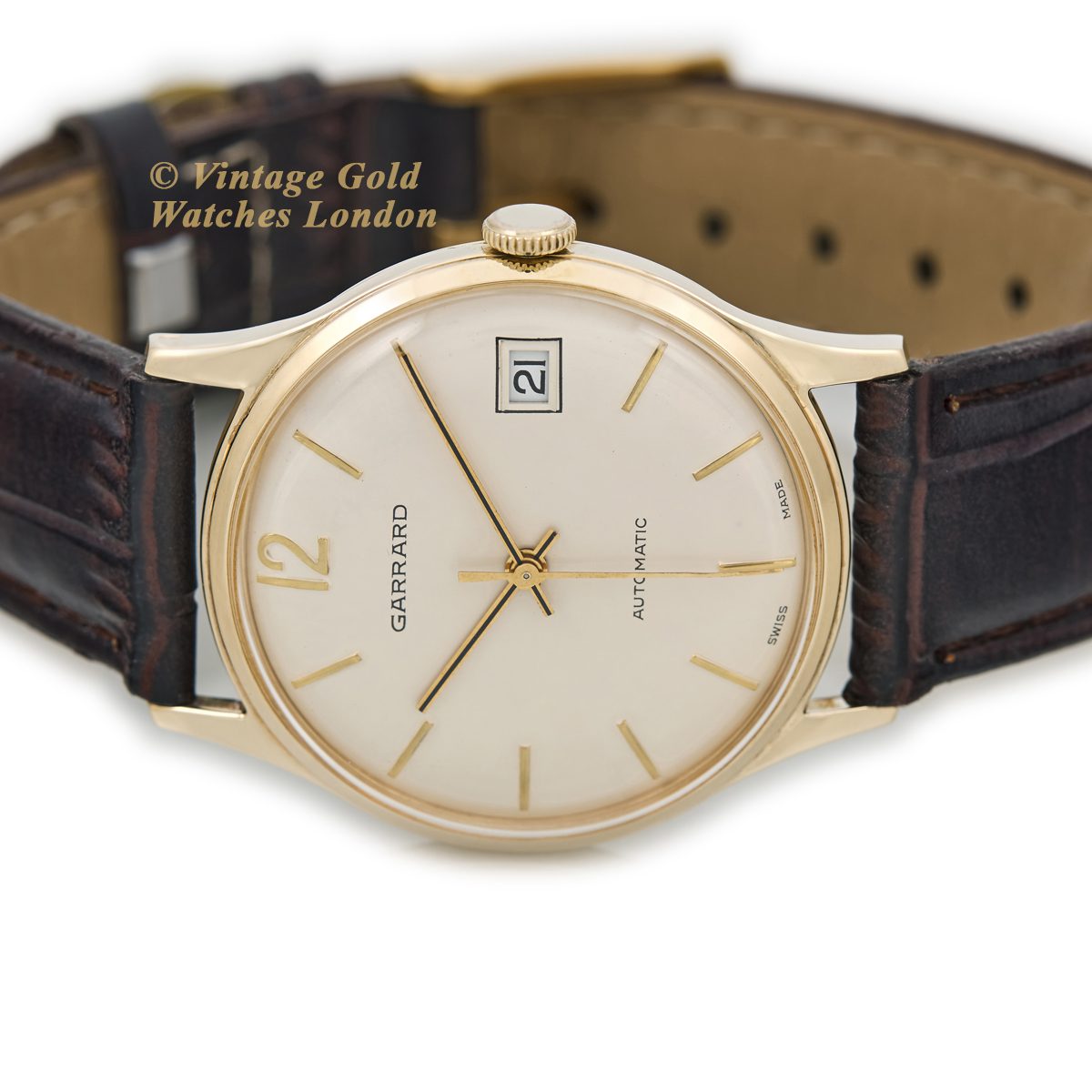 Garrard Automatic 9ct Cal.2824 1980 Vintage Gold Watches