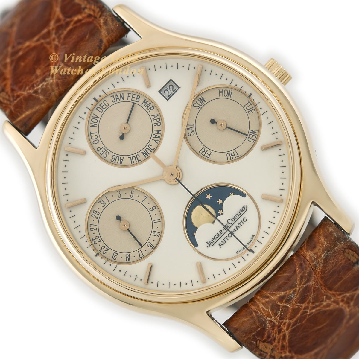 JLC Odysseus Perpetual Calendar Ref.141.140.1 18ct c1988 | Vintage Gold ...