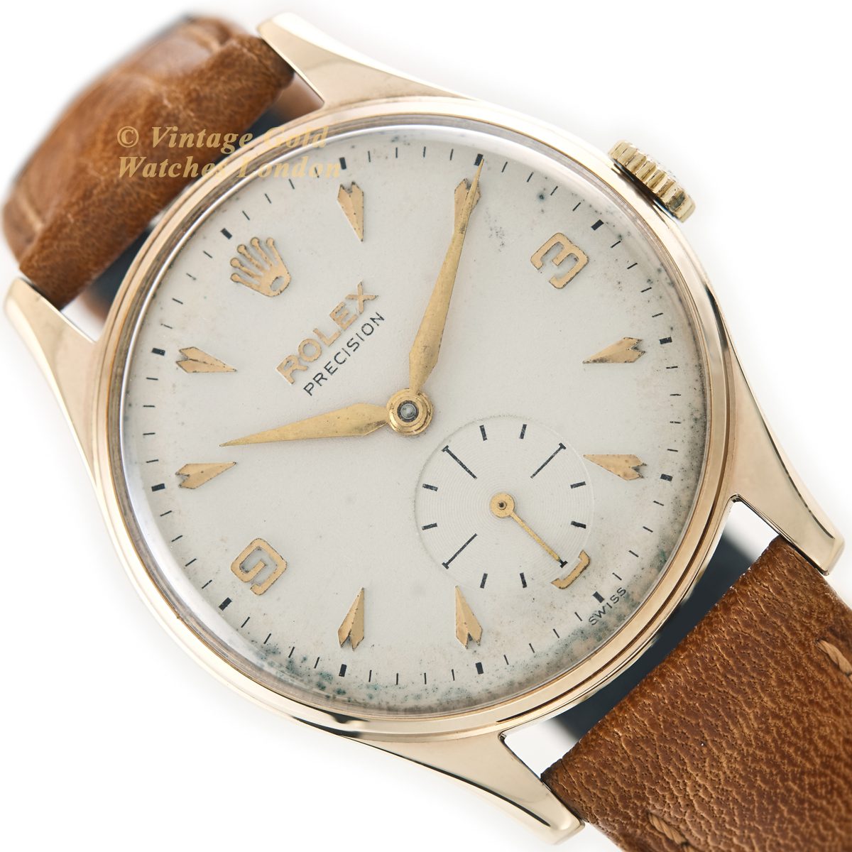 Rolex Precision Cal.1200 9ct 1957 Vintage Gold Watches