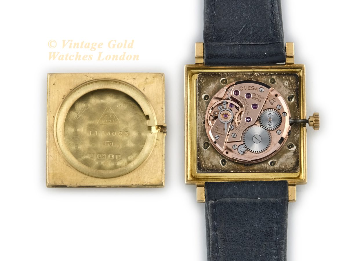 Omega gold square clearance watch