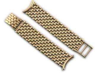 Vintage 9ct Yellow Gold Bracelet 18mm Lugs Vintage Gold Watches