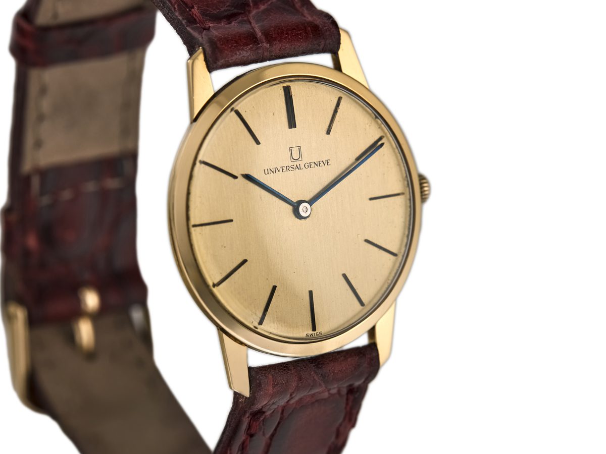 レア* UNIVERSAL GENEVE 2針 Cal.A-42 Universal Geneve Cal.42 18ct c1972 | Vintage Gold Watches