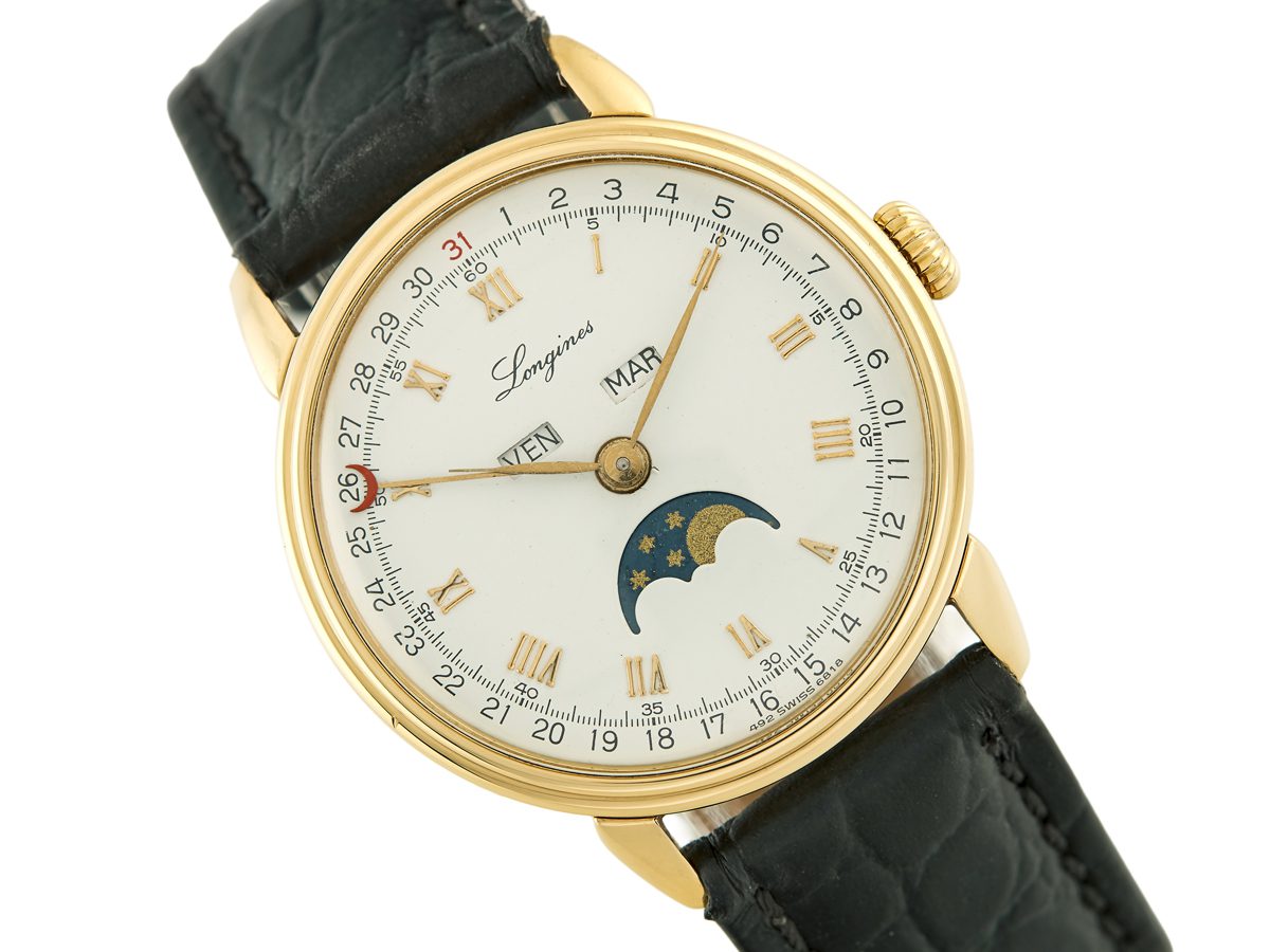 Longines Phase De Lune Cal.895 18ct 1989 | Vintage Gold Watches