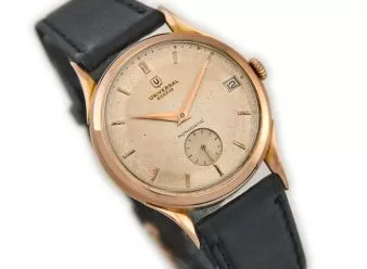 Universal Genève Polerouter De Luxe 18ct Pink Gold 1957